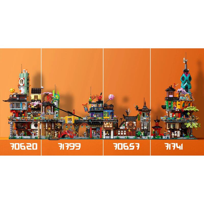 Ninjago Series Market Building City Headquarters Garden Dock Temple Bounty Ship Educational Building Blocks