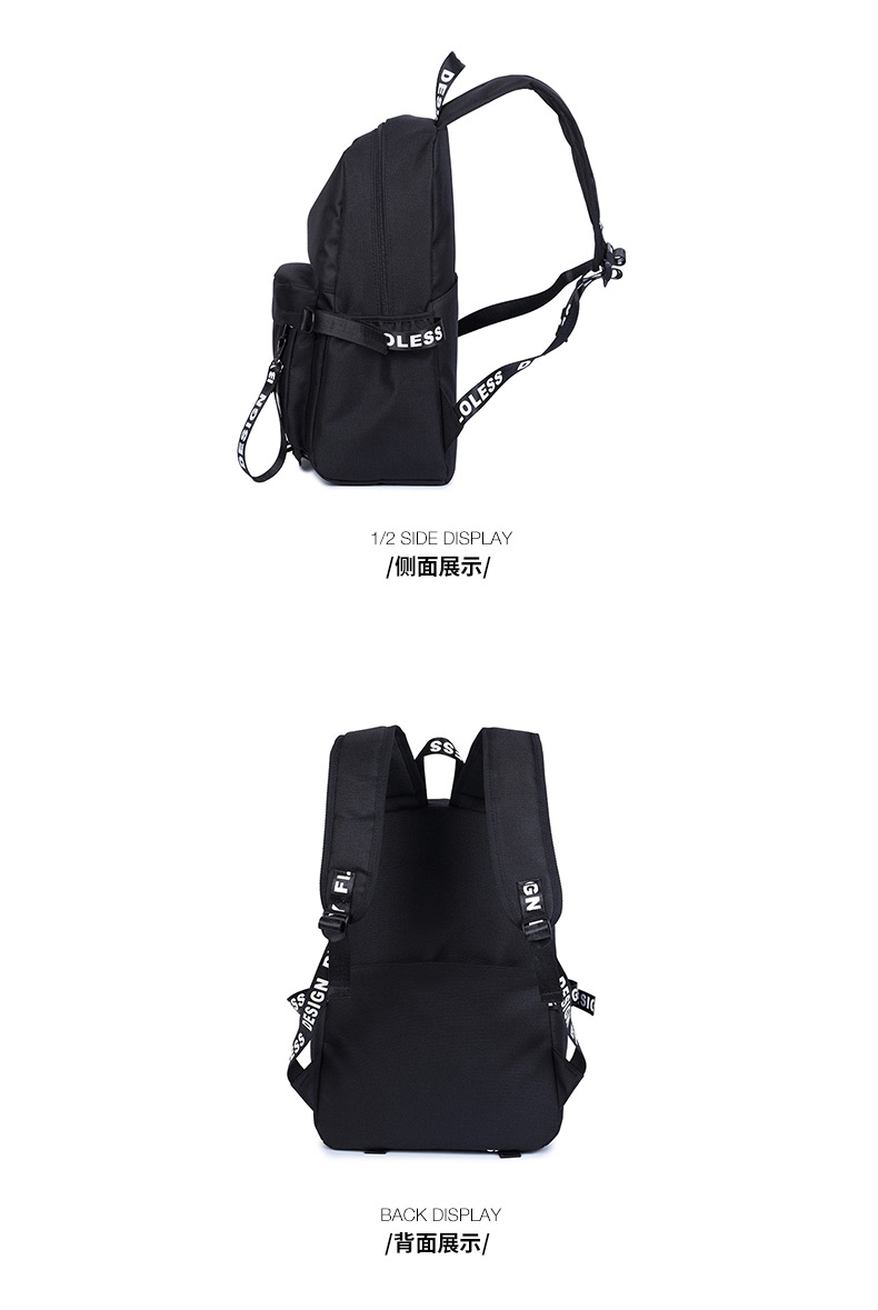 Túi nam phiên bản Hàn Quốc Harajuku ulzzang cơ sở học sinh trung học cơ sở thời trang vai nữ ins gió đen ba lô - Ba lô balo bé gái