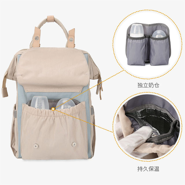 Mom bag, mother and baby bag, large capacity, lightweight and fashionable baby bag for going out, new multi-functional shoulder baby backpack