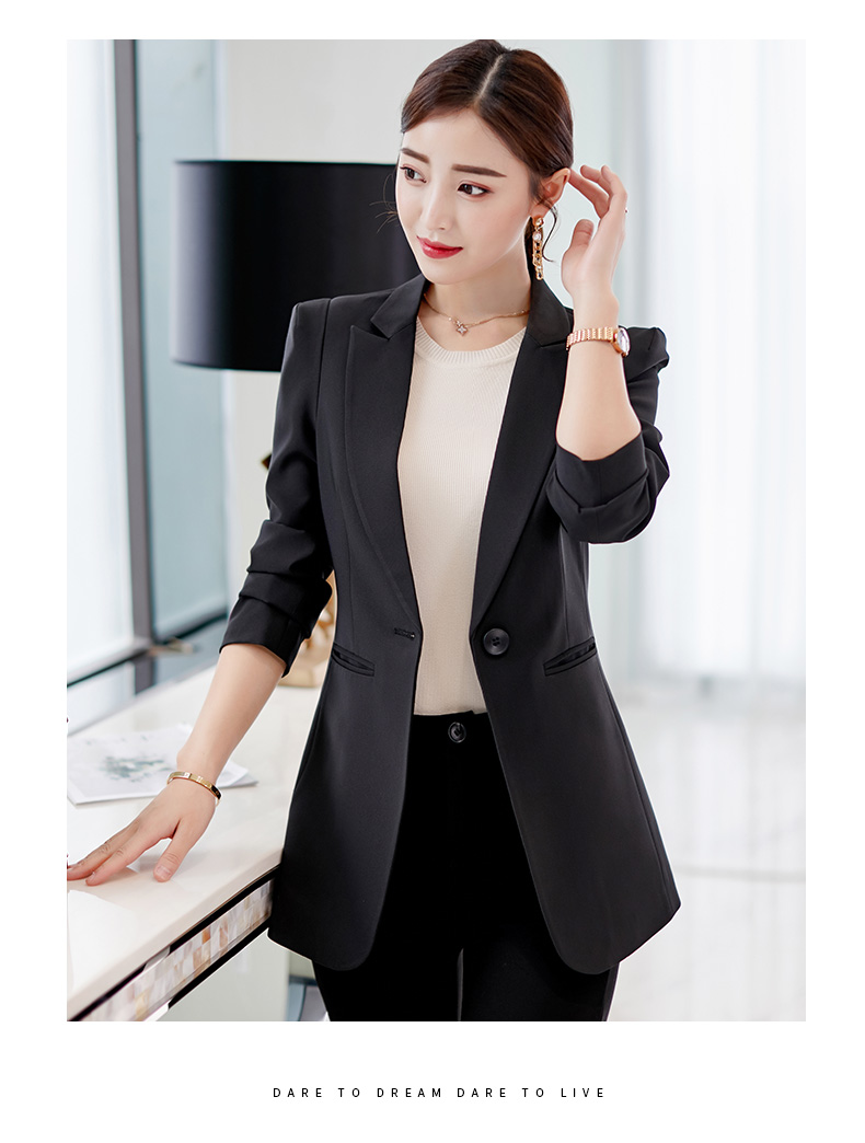 黛 2018 thu đông 2018 thời trang mới hoang dã size lớn phiên bản Hàn Quốc của bộ đồ giản dị giảm béo màu hợp xu hướng nữ áo vest dạ nữ