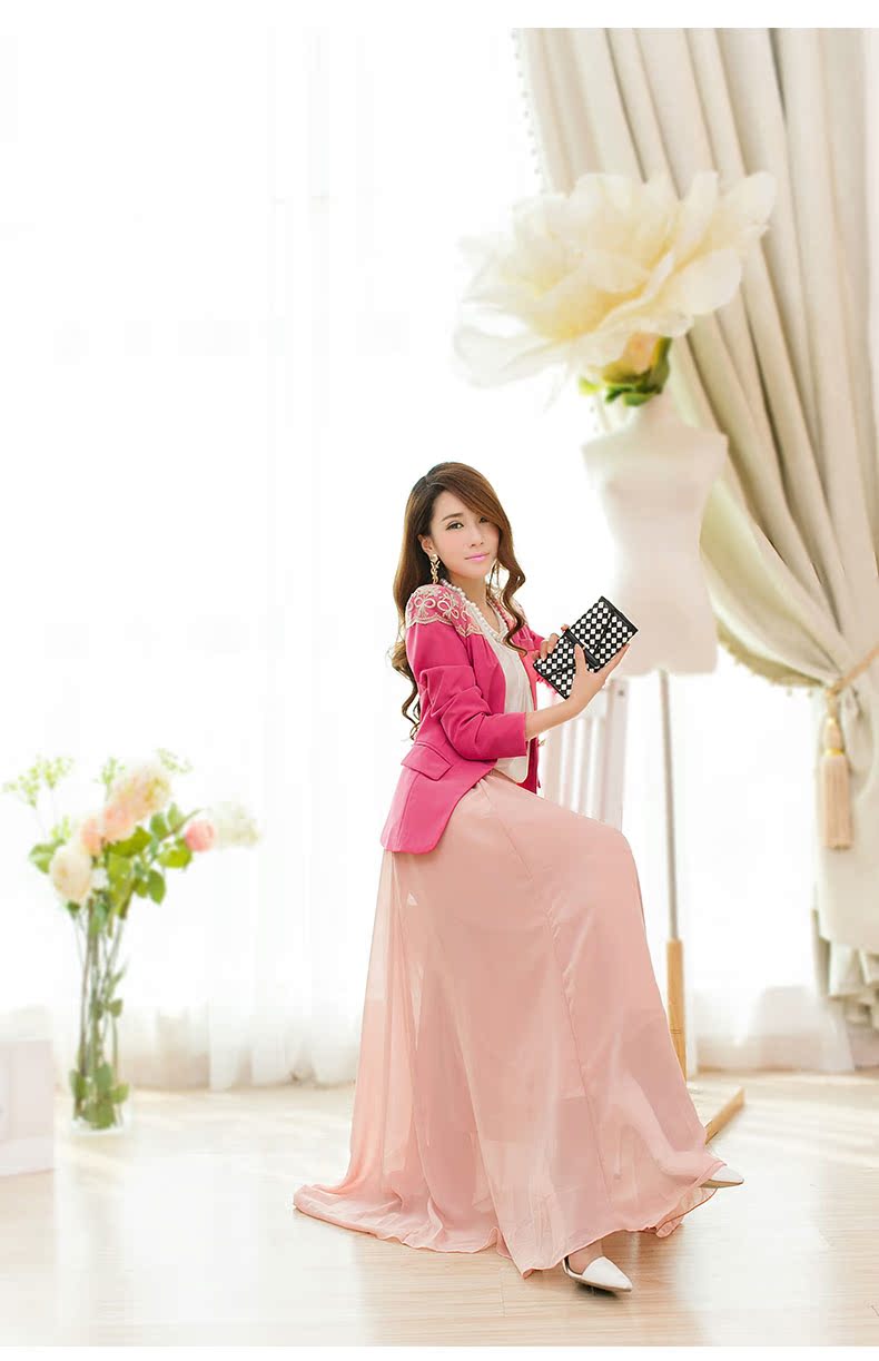 Áo khoác vest nữ mùa xuân và mùa hè QCT nữ phiên bản Hàn Quốc của bộ đồ nữ cỡ lớn tự trồng phù hợp với áo dài tay nữ áo nữ đẹp