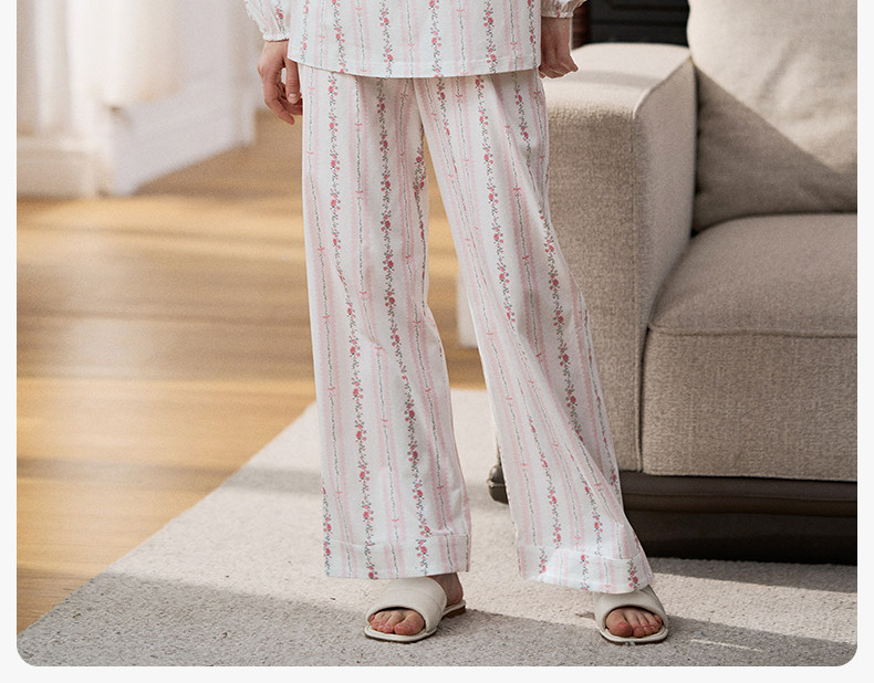 唐艺昕同款嫚熙秋冬纯棉吸汗月子服孕妇胸垫睡衣哺乳家居服9月份 — 73