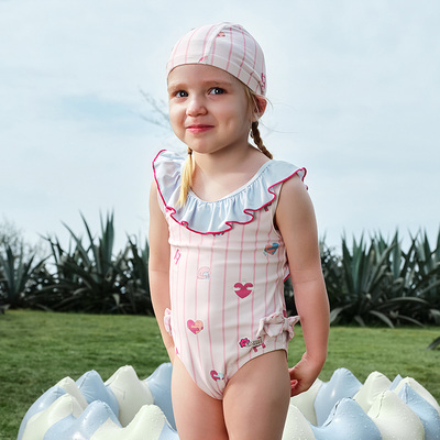 Manxi Children's Clothing Kids' One-Piece Swimsuit for Girls, Baby Beach Swimwear, Cool and Sun-Protective, Quick-Drying, Summer Swimwear for Girls — 4