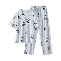 Ms. Manxis Spring and Summer Cow Bear Modal Short-Sleeved Home Clothes Pajamas Thin Home Clothes Set Womens