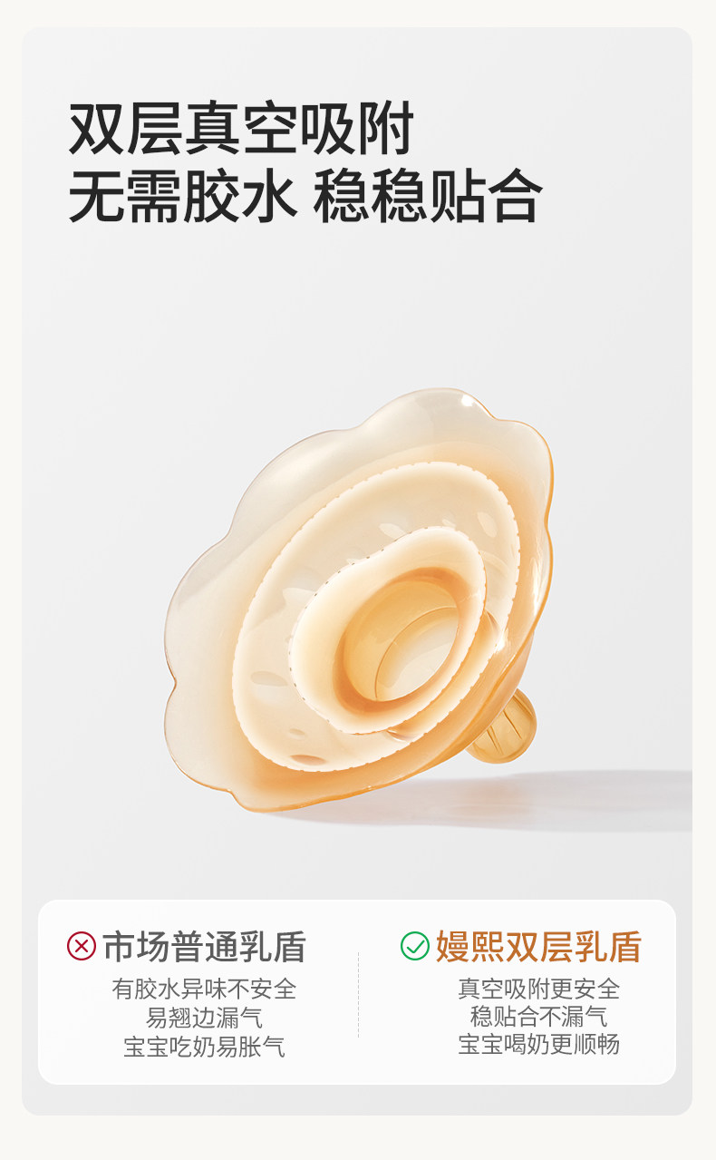 嫚熙乳盾超薄奶盾喂奶神器乳头内陷辅助保护罩大乳头仿哺乳奶嘴 — 5