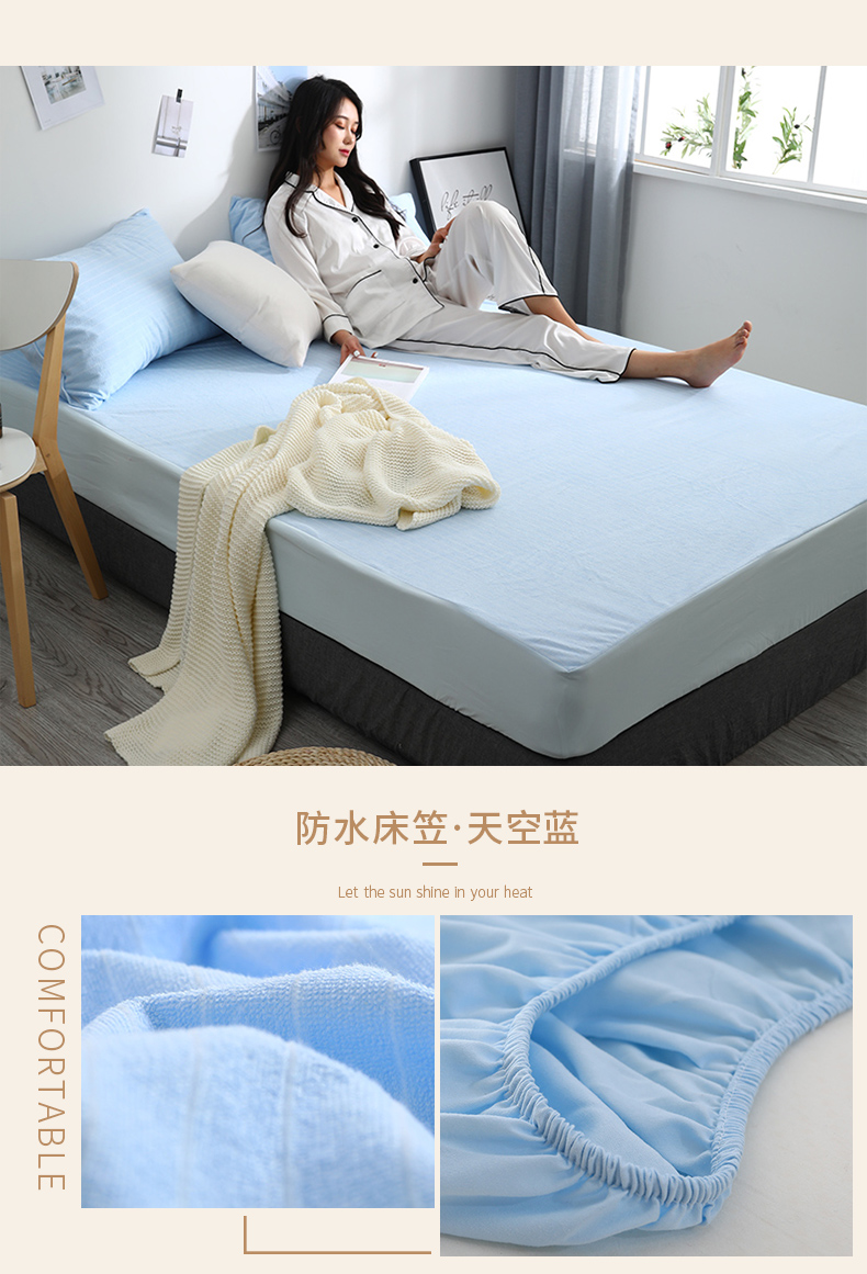 Cotton terry vải không thấm nước giường đơn mảnh bông chống nước tiểu thoáng khí trải giường ngủ thiết lập kháng khuẩn chống mite bảo vệ - Trang bị Covers Ga phủ giường