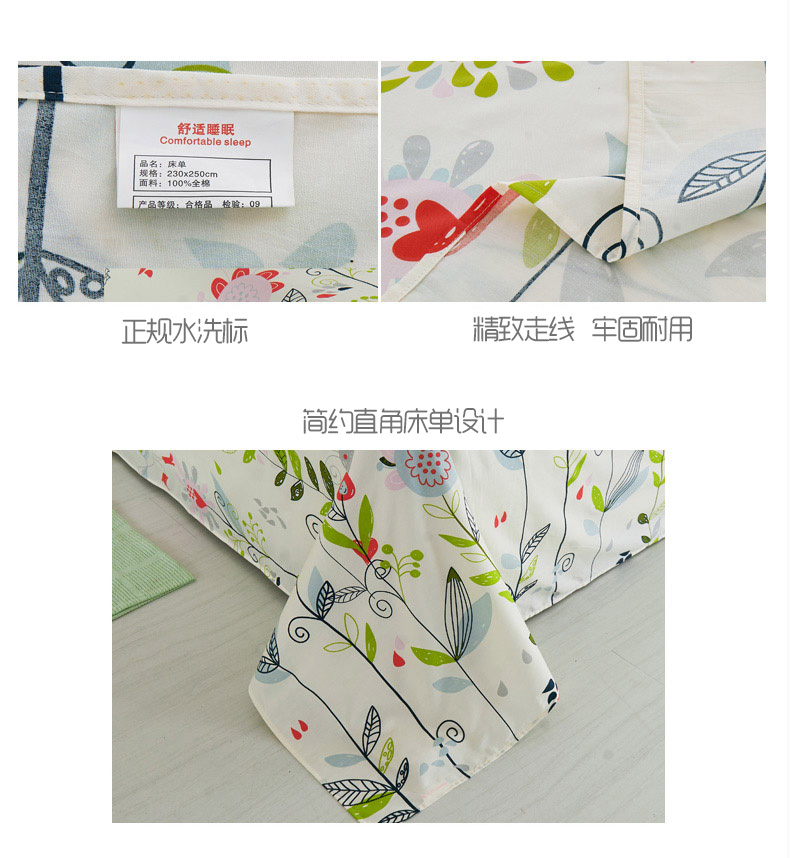 Độc thân mảnh khăn trải giường bông đôi Khăn bông 1,5m khăn trải giường 2.0m ký túc xá ba mảnh hè - Khăn trải giường ga trải giường đơn