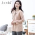 Jiaoyin mùa thu quần áo mùa xuân và mùa thu cotton phụ nữ mang thai đồ ngủ sau sinh cho con bú - Giải trí mặc / Mum mặc Giải trí mặc / Mum mặc