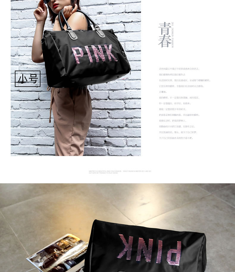 PINK túi du lịch khoảng cách ngắn túi xách tay nữ túi hành lý nam công suất lớn túi du lịch nhẹ túi du lịch túi du lịch túi du lịch kéo