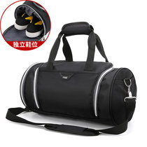 Sports backpack cylinder gym sports bag male crossbody cylinder bag female gym bag small bucket bag fitness training bag