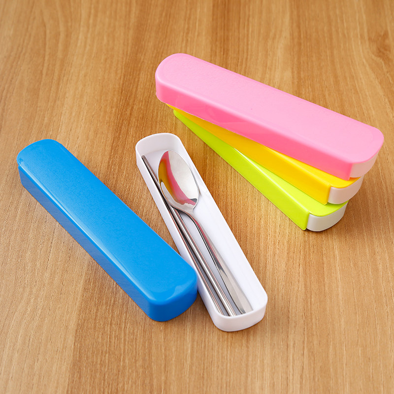 Chopsticks Spoon Set Stainless Steel Spoon Chops Western Dinner Picks Free and Chopsticks Package