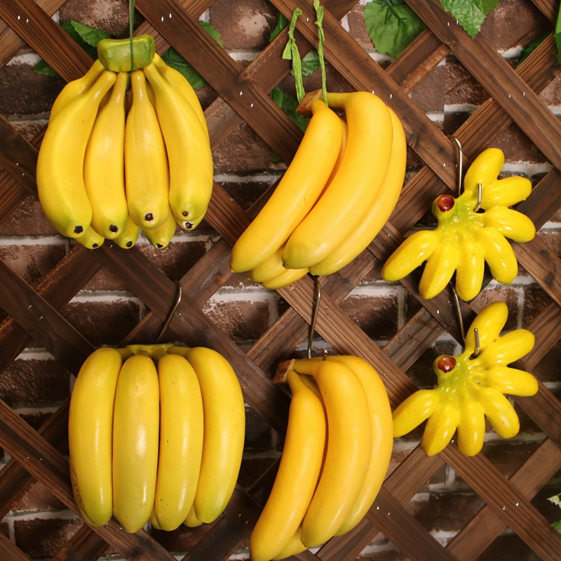 Simulation banana fruit model Banana fruit and vegetable ornaments Food toys exhibition hall Home window decoration photo props