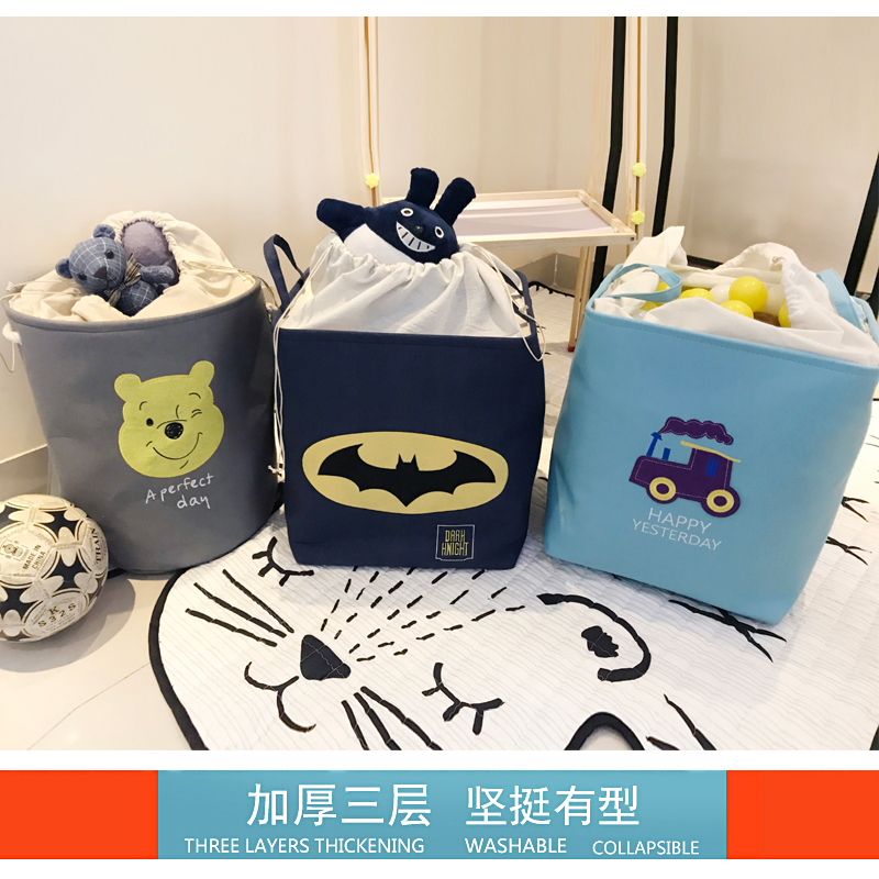 Outlet Children Cartoon Toy Containing Barrel Large Cloth Art Containing Basket Baby Inclusions Containing Basket Clothing Dirty Laundry Barrel
