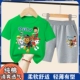 (Хлопок) Wangwang Team Green Short T+Grey Shorts