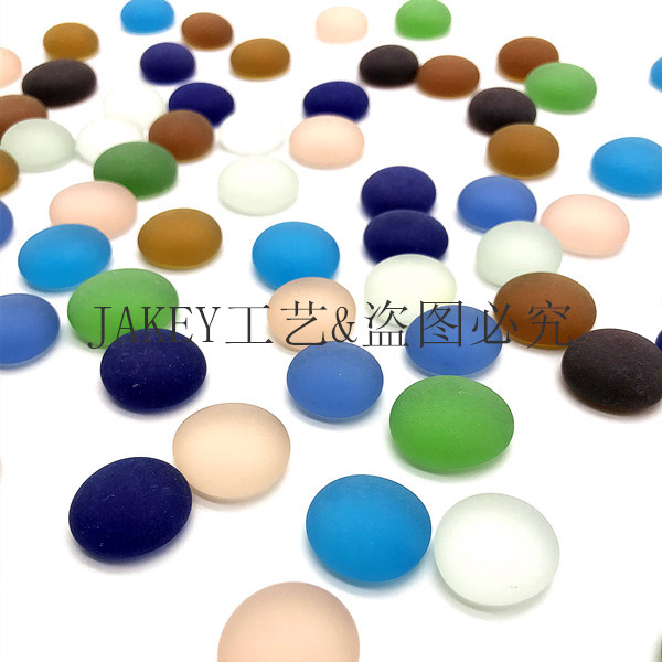 Marbles Fish Tank Decoration Five Colorful Frosted Glass Balls Beads Glass Stony Stones Stones Stones Crystal Colorful Little Stones