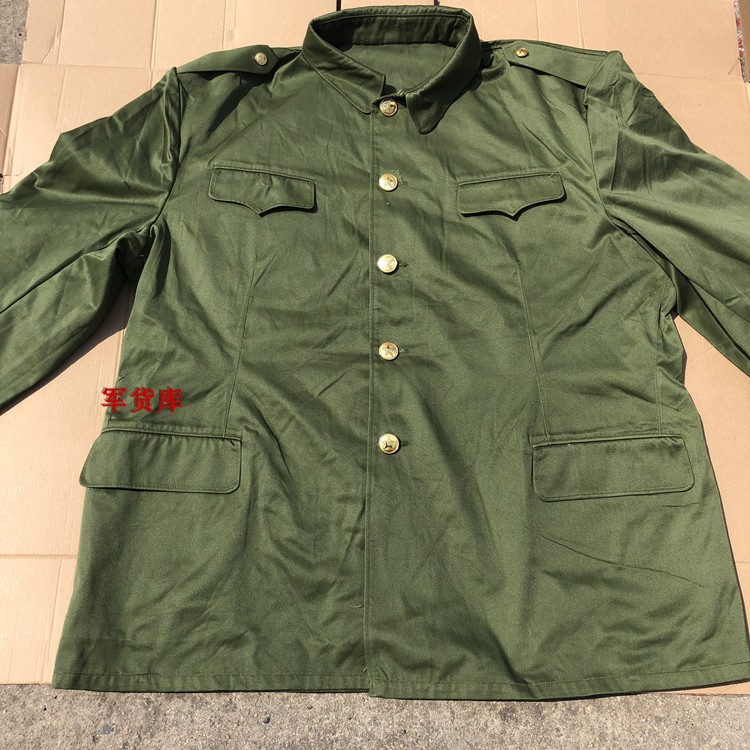 Brand new winter polyester hood clothes Four pockets Army green jacket Old age Zhongshan clothing Jacket Loose version clothing