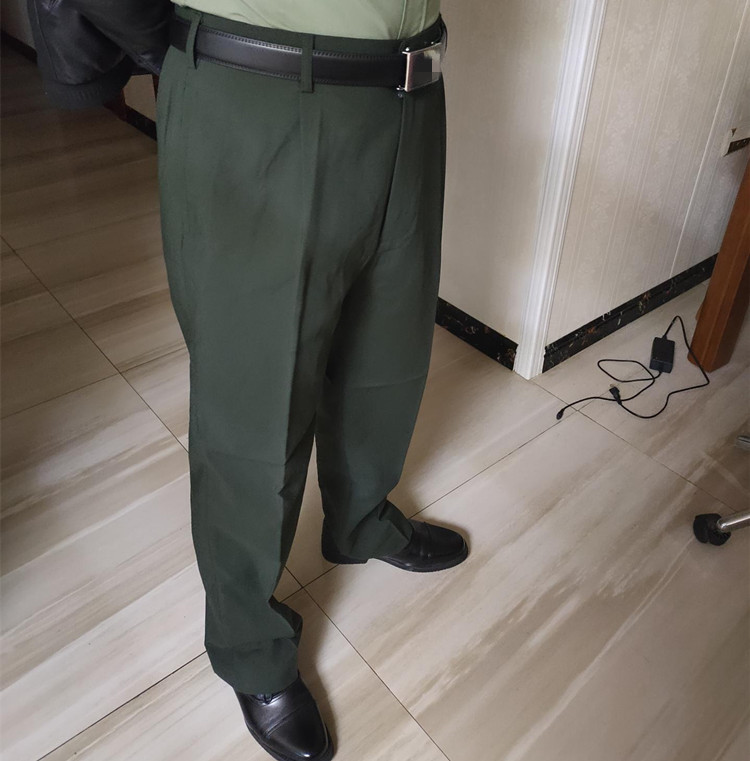 Summer pine green pants with fart pocket quick-drying army fan pants Thin loose pants Men's casual pants free hot anti-wrinkle