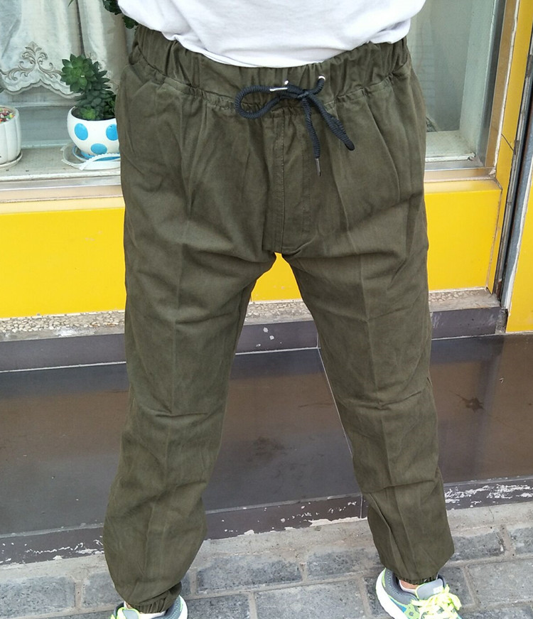 Outdoor casual single pants loose military fans training pants camouflage pants pipe pants elastic tie pants cotton work pants