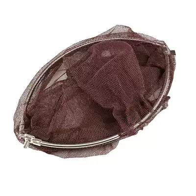 Foldable stainless steel net head coated anti-hanging fishing net net Hairband diameter 40cm fishing gear