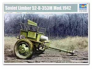 TRUMPETER 02345 Soviet UNION 52-R-353M ARTILLERY traction with hanging front car 1942 model