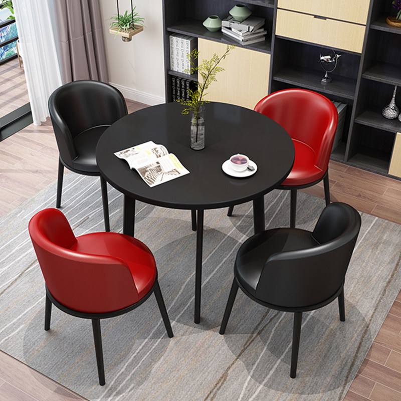 Simple reception desk and chair combination negotiation table shop reception desk and chair office leisure small round table square dining table Nordic