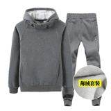 Демисезонный комплект для влюбленных, бархатная толстовка с капюшоном, трендовый утепленный спортивный костюм для отдыха