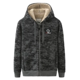 Зимняя бархатная камуфляжная удерживающая тепло трендовая утепленная толстовка с капюшоном для отдыха, большой размер