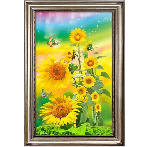 5D Новая бриллиантовая живопись AB Alien Diamond Emelcodery Sunflower Новая гостиная крыльца вертикальная вертикальная версия Diamond Cross Stitch слегка