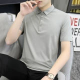 Шелковая футболка polo, тонкая рубашка