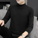 Утепленный демисезонный приятный телу трикотажный удерживающий тепло шерстяной свитер, высокий воротник