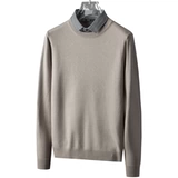 Демисезонный свитер, комплект, трикотажная бархатная удерживающая тепло шерстяная рубашка, имитация рубашки