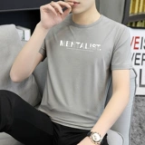 Шелковая футболка с коротким рукавом, круглый воротник