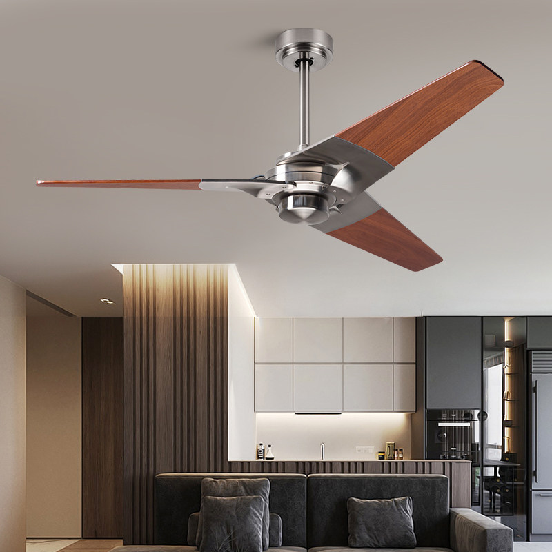 Retro ceiling fan lamp home living room restaurant American fan ceiling fan bedroom big wind industrial ceiling fan lamp