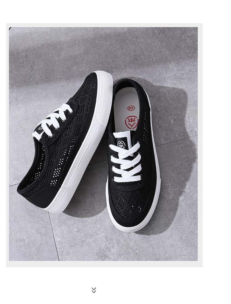 人本小白鞋女2018新款夏季镂空透气网鞋女百