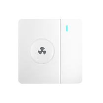 Type 86 wall 220V electric fan fan one-on dual-control stepless variable speed switch ceiling fan speed regulator switch platinum
