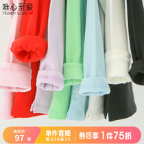 唯心 至 至 Ruffle collar T-shirt ILoveJ2020 new winter clothes girls basic bottom top JRWTO05