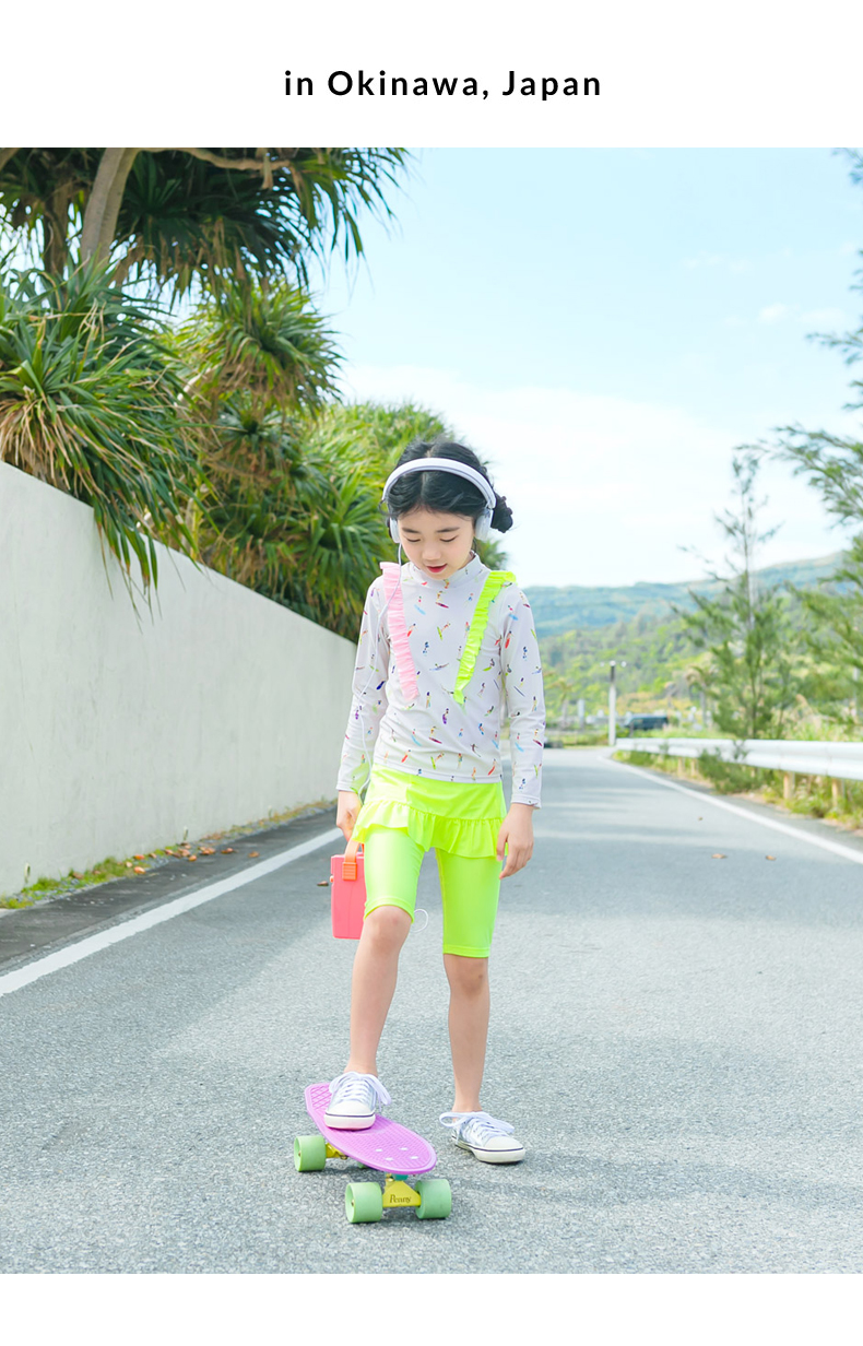 Bộ đồ bơi trẻ em tình yêu lý tưởng dành cho bé gái Bộ đồ bơi cho bé ba mảnh chống nắng dài tay 2018 hè / JQUSW02 áo trẻ em