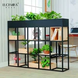 Северный цветочный домик набор в ins in green luo coffee bar Офис Железный мультфильм Teagtering Torch Цветочный танк балкон балкон цветочный полка