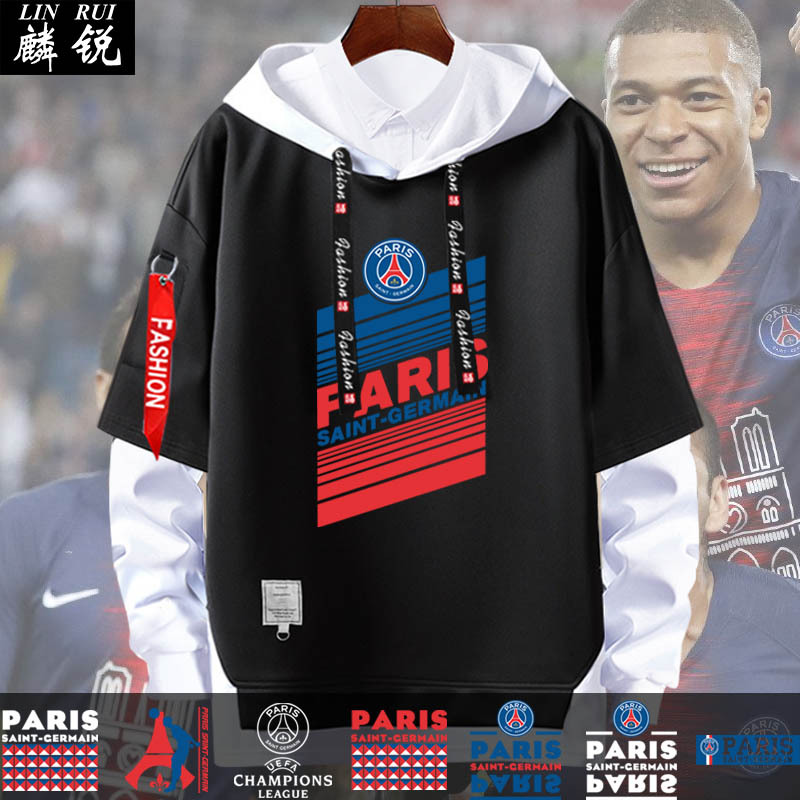 Paris Saint-Germain Champions League Ligue 1 Team Uniform Mbappe Football Fan Hoodie Men's and Women's Jacket Hoodie