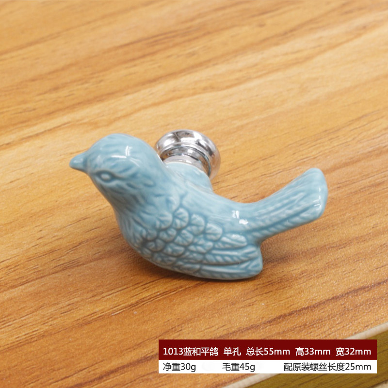 Keramische Vredesduif Lade Knoppen 3D Cartoon Vogel Cabinet Kast Handvatten Neuheit Creative Mode Furniture Hardware – Detail 9