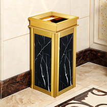 Stainless steel trash can Hotel lobby vertical high-end home shopping mall elevator entrance outdoor ash bucket large commercial