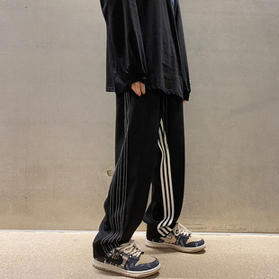 宽松直筒休闲裤男