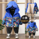 Boys' fleece jacket 2022 new children's spring, autumn and winter clothing season Ultraman jacket baby quilted clothes thick