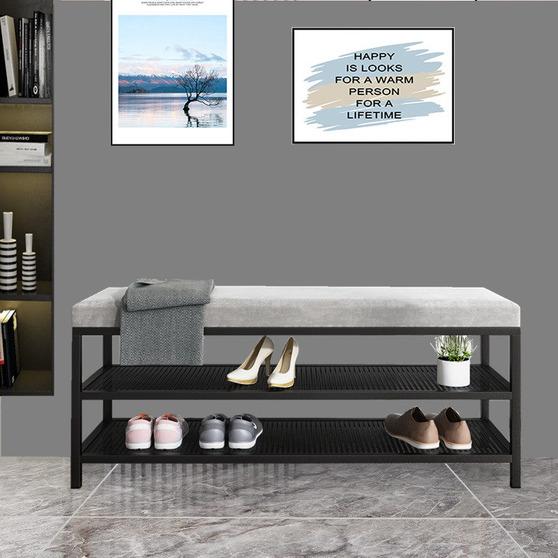 In-door changing shoes Bench Cabinet Try Shoe Cabinet Home Doorway Shoe Shelf Easy Nordic entry Shoes Stool-style integrated bench