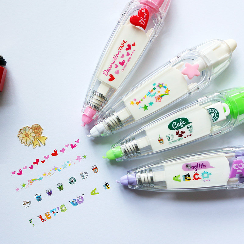 diy cute lace correction with decorative pen pattern decorative material hand account growth diary key marker belt