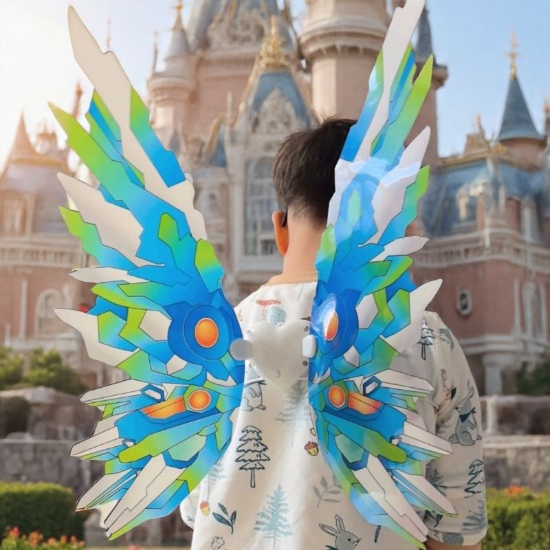 Glowing Wings Back Decoration Toy for Boys Aged 3-12, Mecha Wings Decorative Props