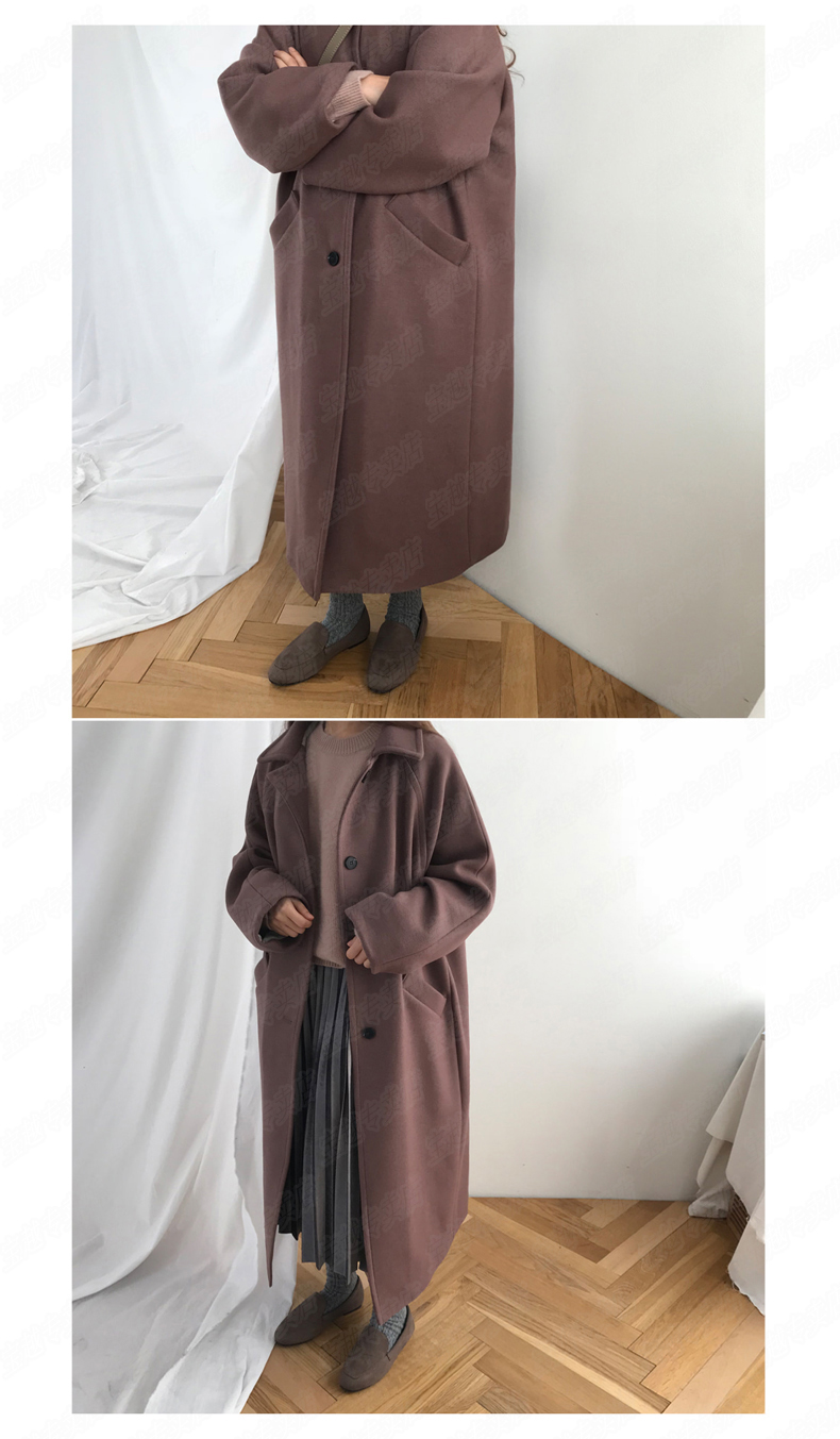 Áo khoác nữ mùa đông rộng rãi, dài đơn lẻ, áo khoác len mới mùa đông cộng với áo khoác cotton nữ dày áo khoác đẹp