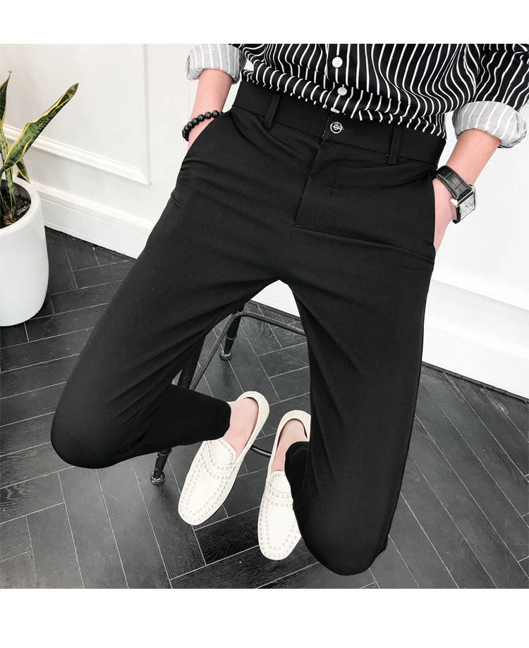 Áo phao mùa hè mới nam chất rắn màu chín quần âu phiên bản Hàn Quốc của xu hướng quần thun co giãn chân quần nam quần jogger nam