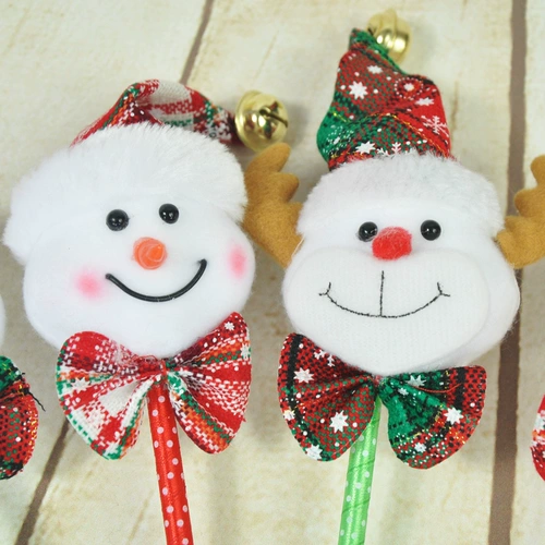 Декор, ювелирное украшение для школьников для детского сада, мультяшная рождественская голова куклы, рождественский подарок, подарок на день рождения