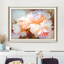 Peony cross embroidered 2022 new line embroidered flower living room bedroom country color sky incense brief modern full embroidered oneself embroidered